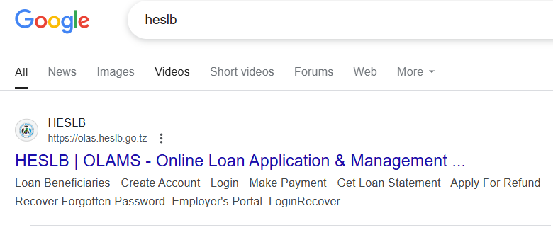 HESLB Online Application 2025/2026 