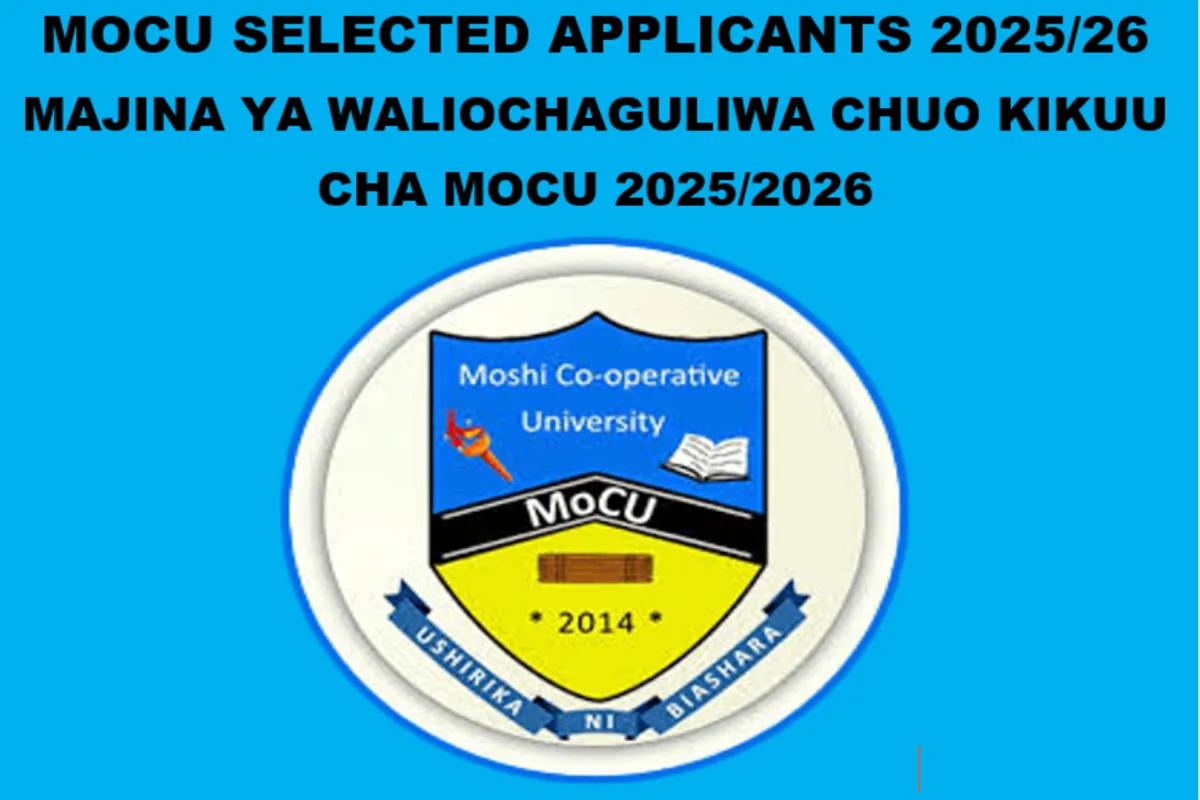 MOCU Selected Applicants 2025/26 | Majina Waliochaguliwa Chuo Kikuu Cha MOCU 2025/2026